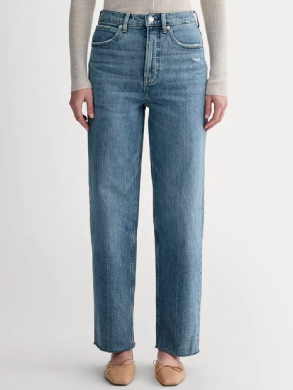 Everlane Way High Distressed Jeans SZ 27